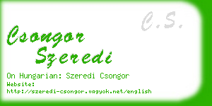 csongor szeredi business card